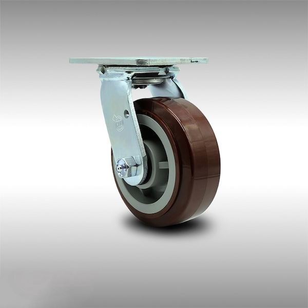 5 Inch Stainless Steel Polyurethane Wheel Swivel Caster with Ball Bearing SCC